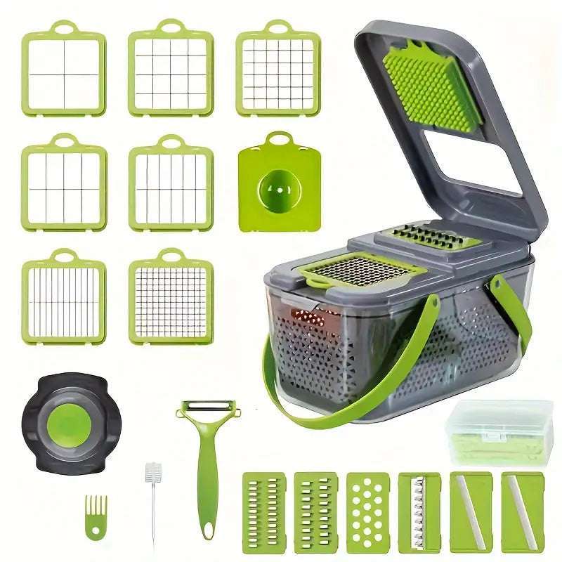 16Pc Combination Kitchen Vegetable Processing Kit
