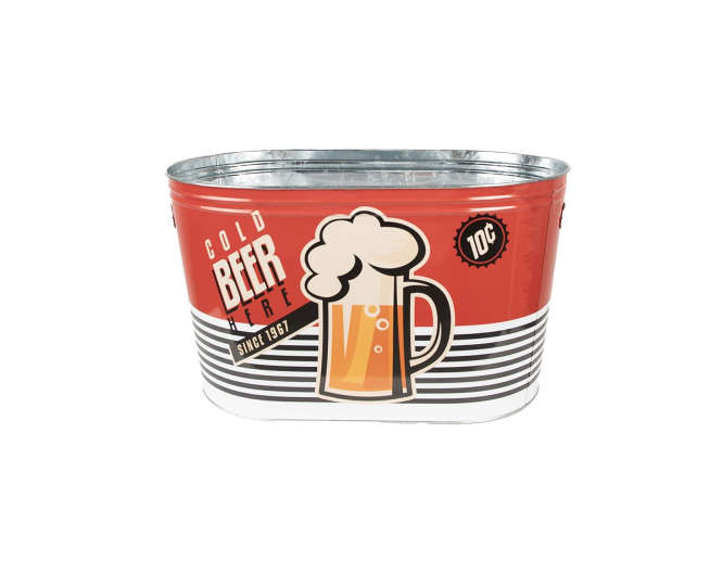 Red, White Iron Beverage Tubs