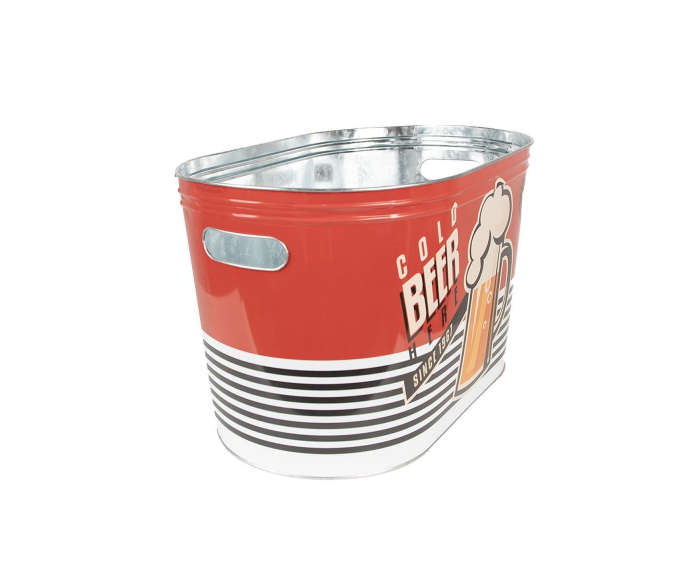 Red, White Iron Beverage Tubs