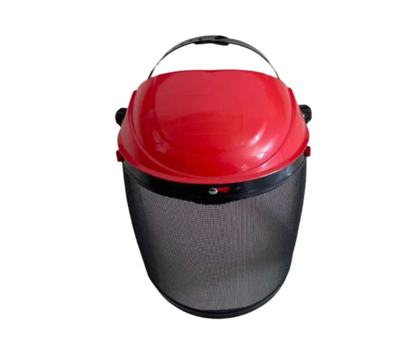 Garden Tool DIY Safety Face Shield Protective Helmet with Visor - Red