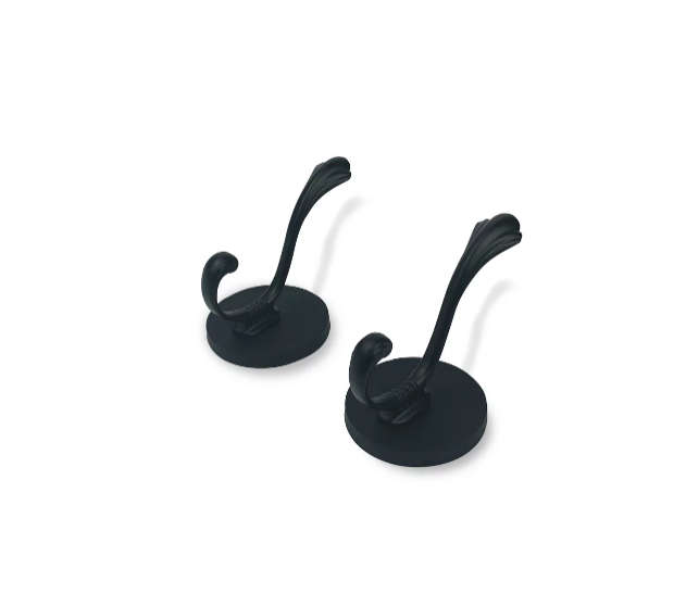 Stainless steel Round Coat & Hat Rack Set - Black