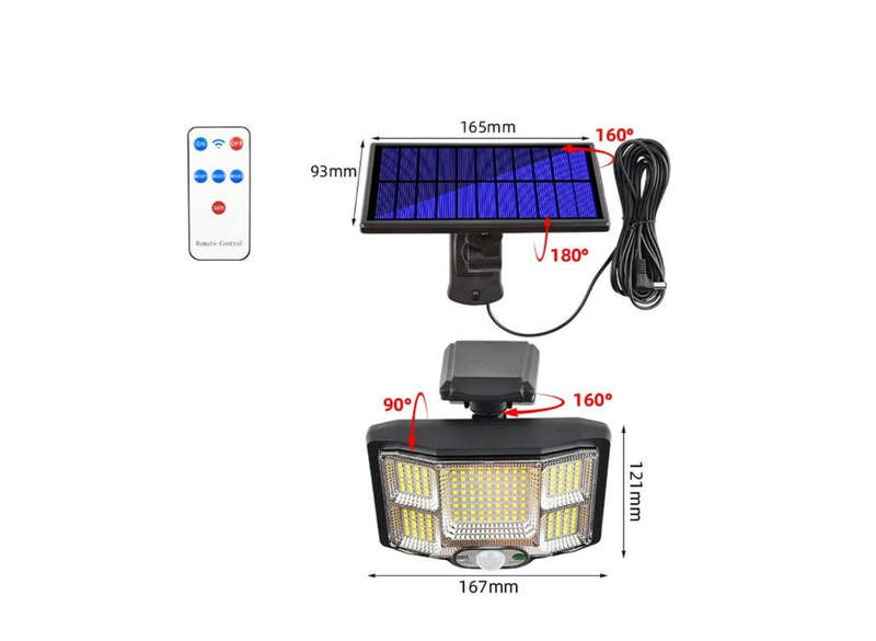 Outdoor Solar Sensor Light with Remote