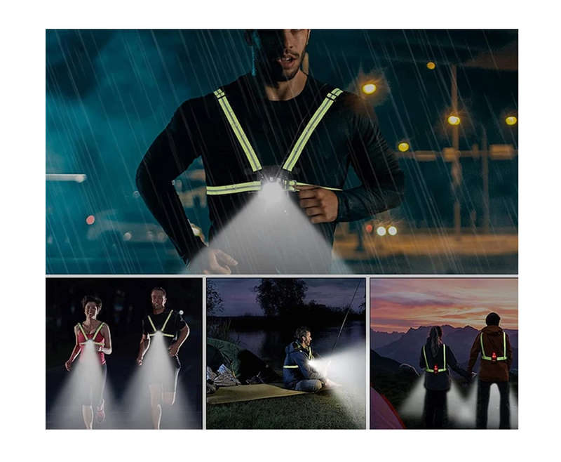 Rechargeable LED Running Chest Strap Light AB-TD12