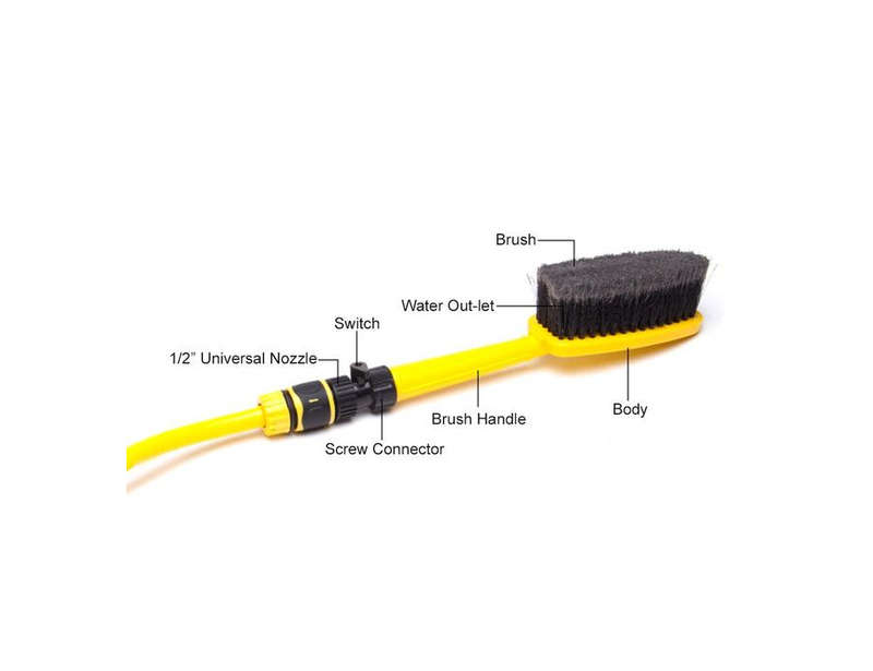 Car Cleaning Brush With Hose Adapter