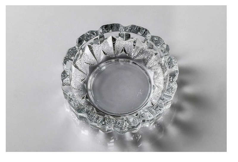 Crystal Clear Heavy Glass Ashtray Round