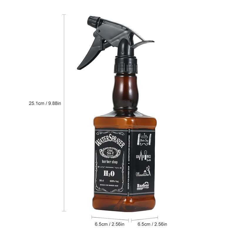 Barber Water Sprayer Bottle 500ml Brown
