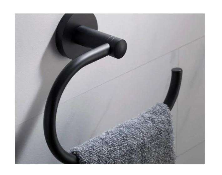 Metal Hand Towel Rail - Matte Black