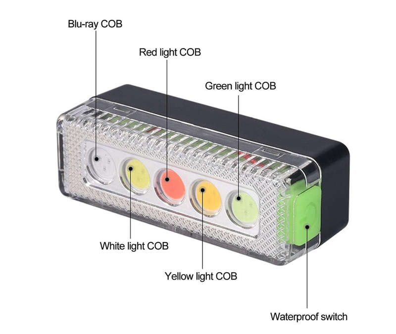USB Rechargeable 5 Modes Control Rear Bike Lights