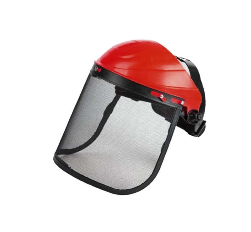 Garden Tool DIY Safety Face Shield Protective Helmet with Visor - Red