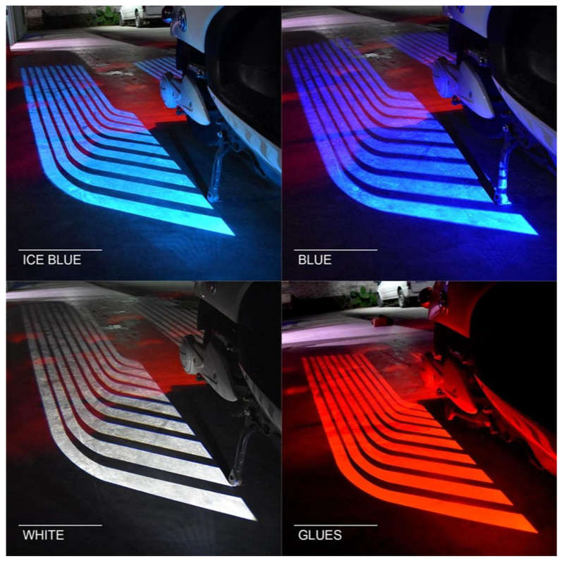 Motorcycle LED Projection Lamp Light 2Pc