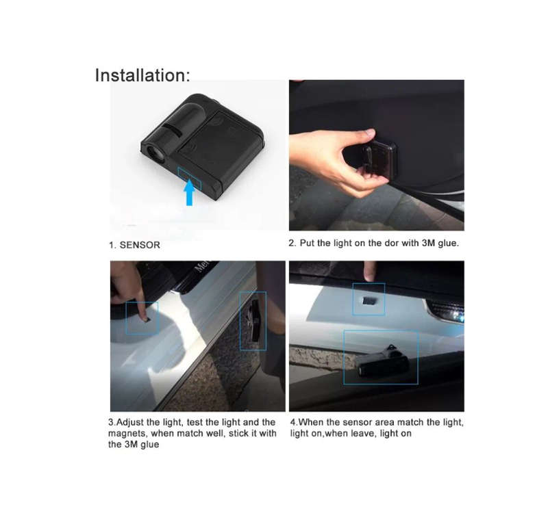 Wireless LED Car Door Projector Logo Light BMW