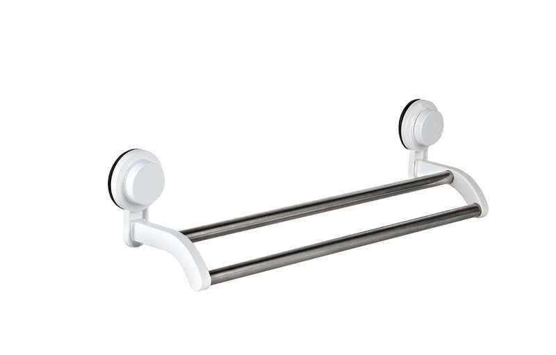 Double Rail Towel Holder Rack With Suction Cups