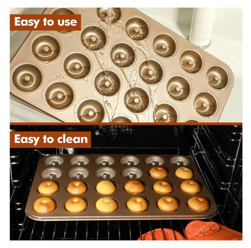 Brown Carbon steel Triangular Muffin Pan 24 Cup