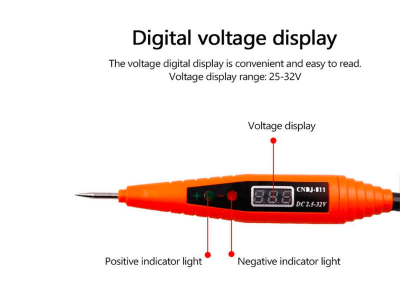 Car Electrical Circuit Test Pen with Digital Display