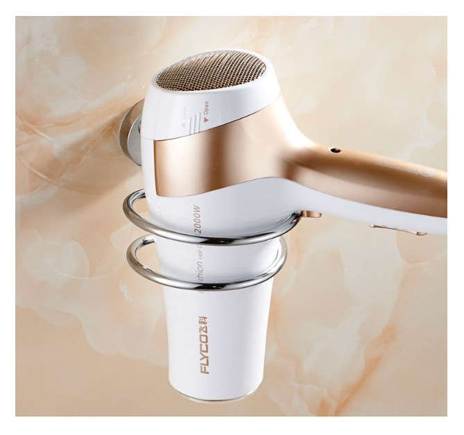 Hair Dryer Holder - Silver