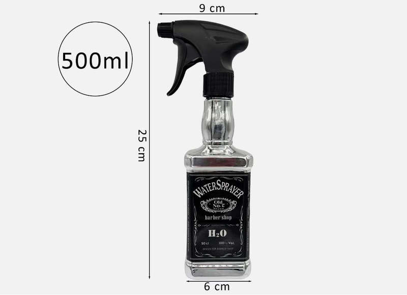 Barber Water Sprayer Bottle 500ml Silver