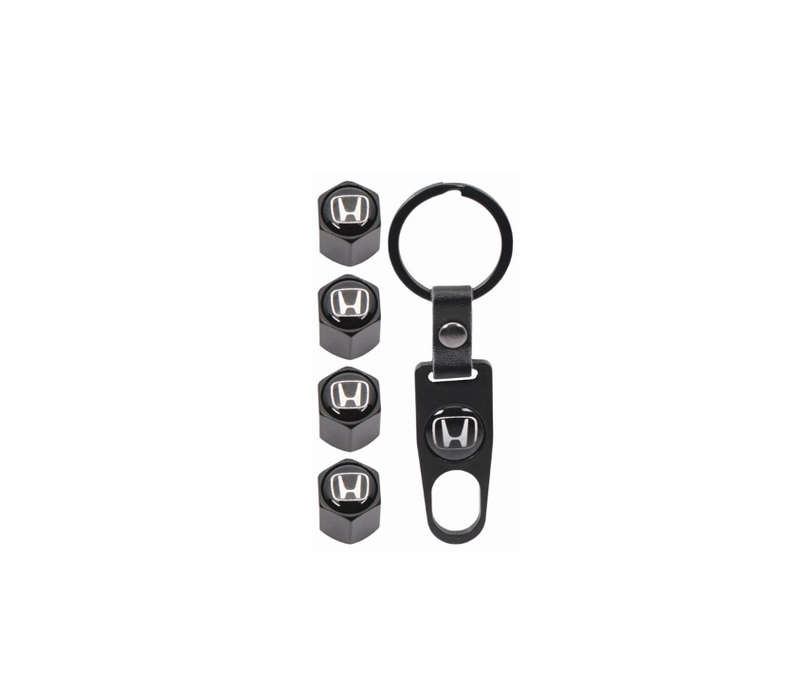 Honda Valve Cap and Key Ring Set