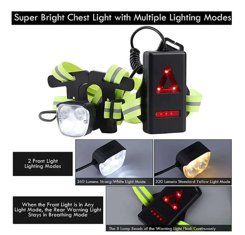Rechargeable LED Running Chest Strap Light AB-TD12