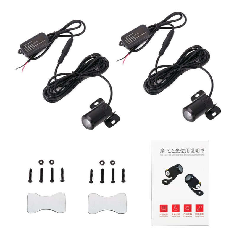 Motorcycle LED Projection Lamp Light 2Pc