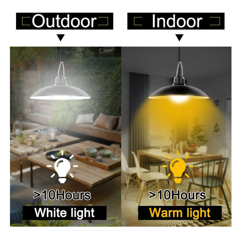 Solar LED Indoor and Outdoor Double Lights with Panel and Remote