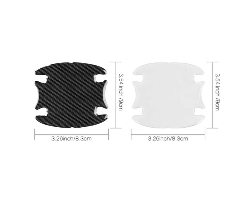 Carbon Fiber Door Handle Scratch Protector 4 Pcs