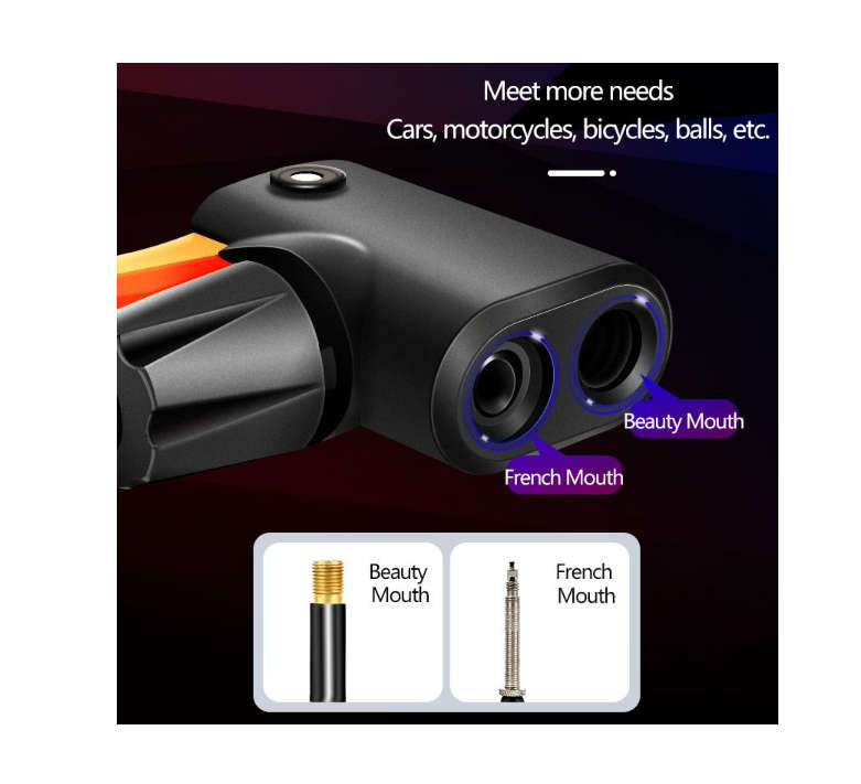 Preset Pressure Mini Foot Pump Tire Inflator with Pressure Gauge