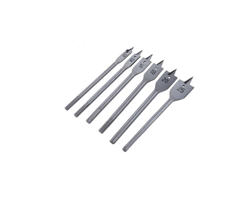 Paddle Flat Wood Boring Drill Bit Set 6 Piece