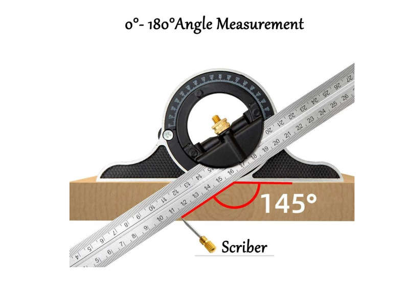 Multi-Function Combination Square 30cm Stainless Steel