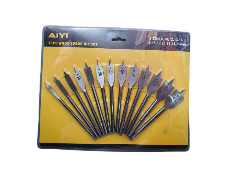 AiYi 13 Piece Wood Spade Bit Set