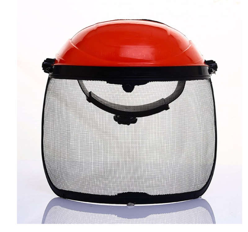Garden Tool DIY Safety Face Shield Protective Helmet with Visor - Red