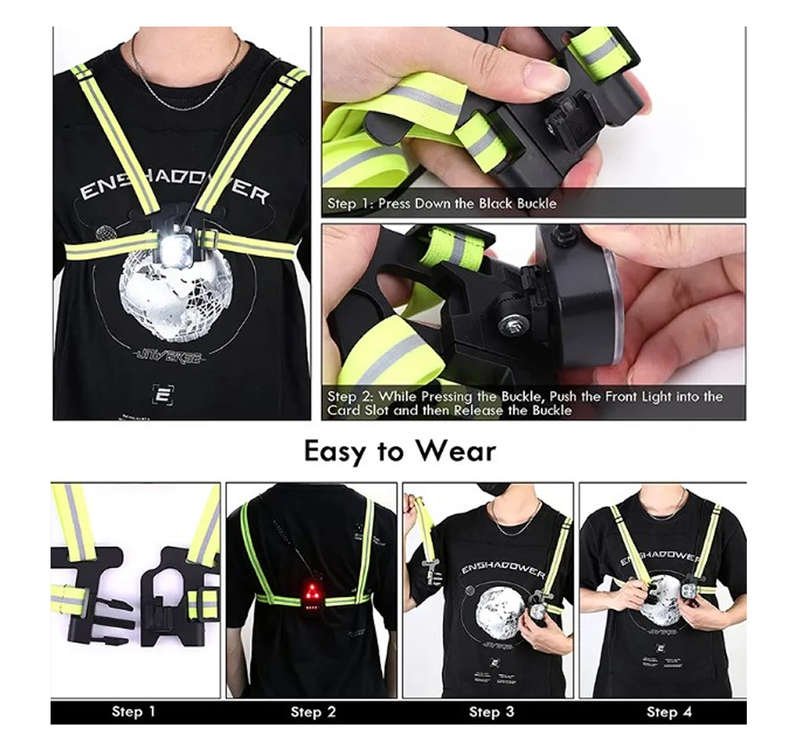 Rechargeable LED Running Chest Strap Light AB-TD12