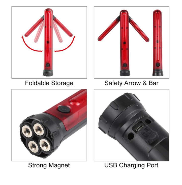 USB charging magnetic folding Safety Arrow and Bar Light