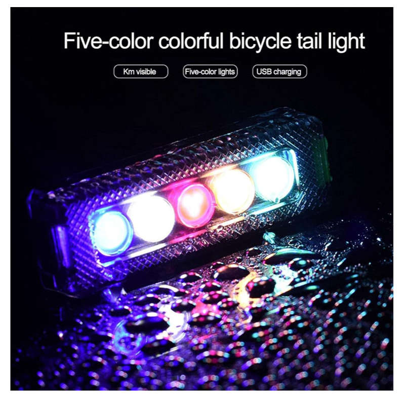 USB Rechargeable 5 Modes Control Rear Bike Lights