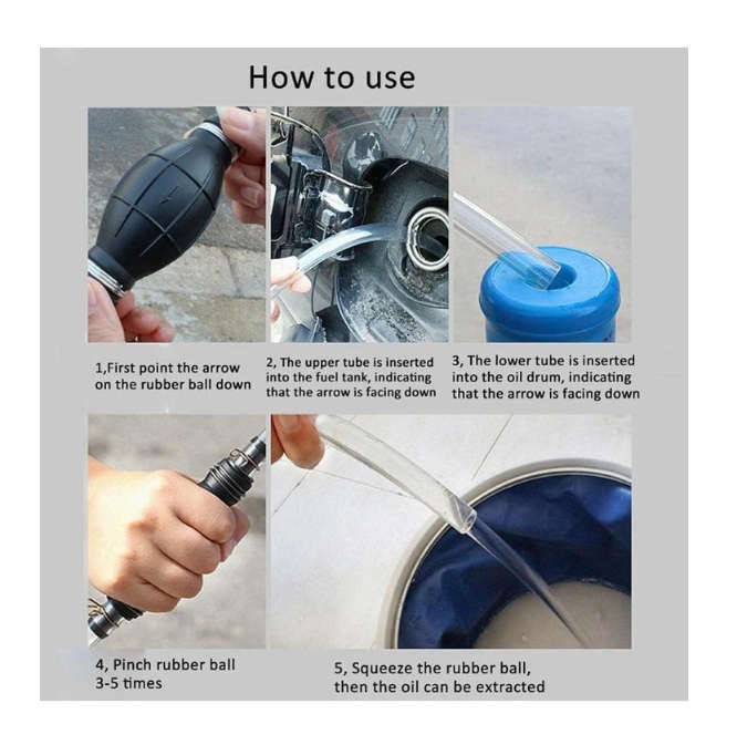 Manual Siphon pump for Fuel and fluid transfer