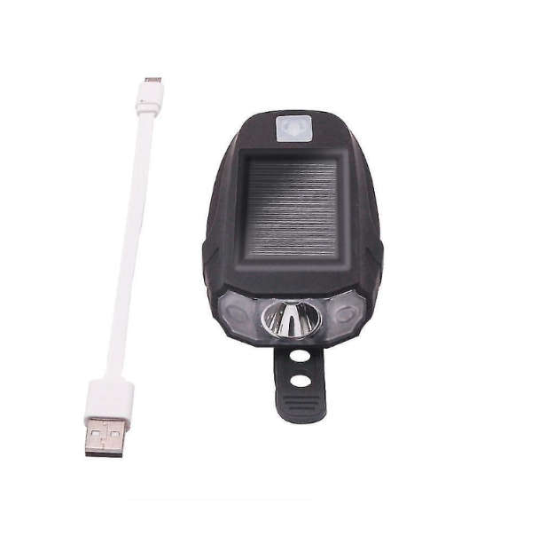 Front Bike Light Solar and USB Rechargeable 600 Lumen