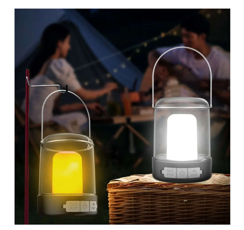Portable Tent Hanging Lamp 3 Modes Rechargeable Camping Lantern