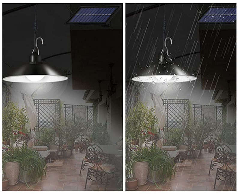 Solar LED Indoor and Outdoor Double Lights with Panel and Remote