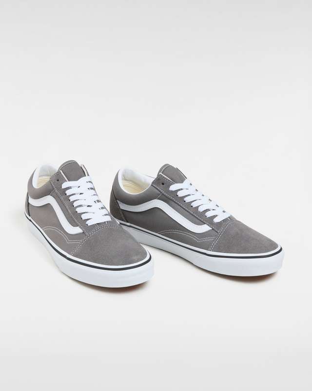 VANS OLD SKOOL PEWTER GREY WHITE SNEAKERS