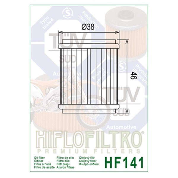 HIFLO FLITRO OIL FILTER - HF141