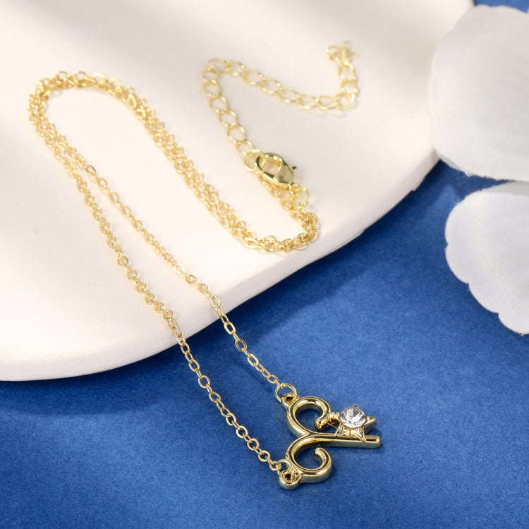 Zodiac Pattern Pendant Clavicle Chain Zodiac  Necklace(N2204-3)
