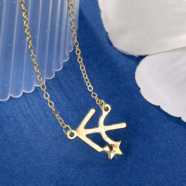 Zodiac Pattern Pendant Clavicle Chain Zodiac  Necklace(N2204-3)