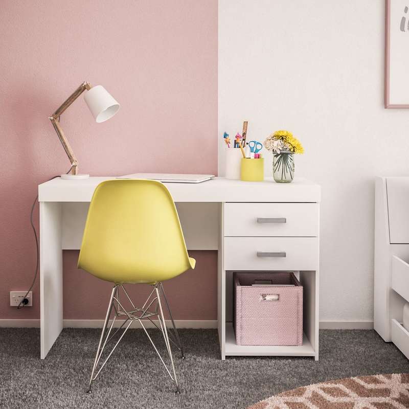 Malta White Office Table