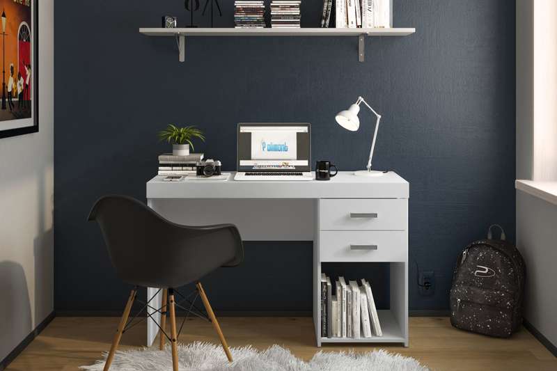 Malta White Office Table