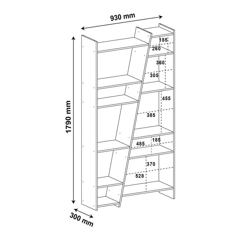 Zap Bookcase White