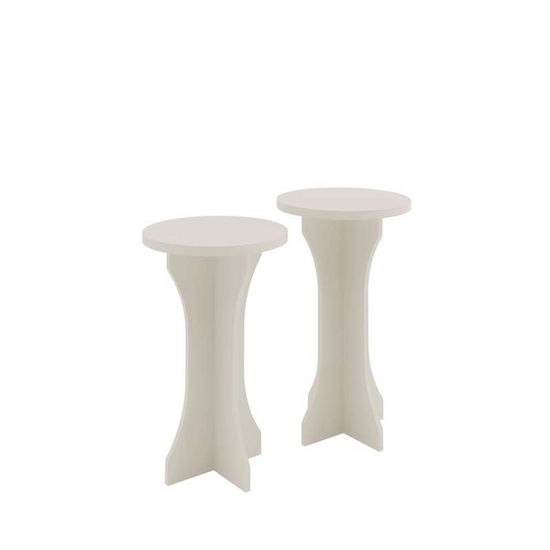Luck End Tables Off-White