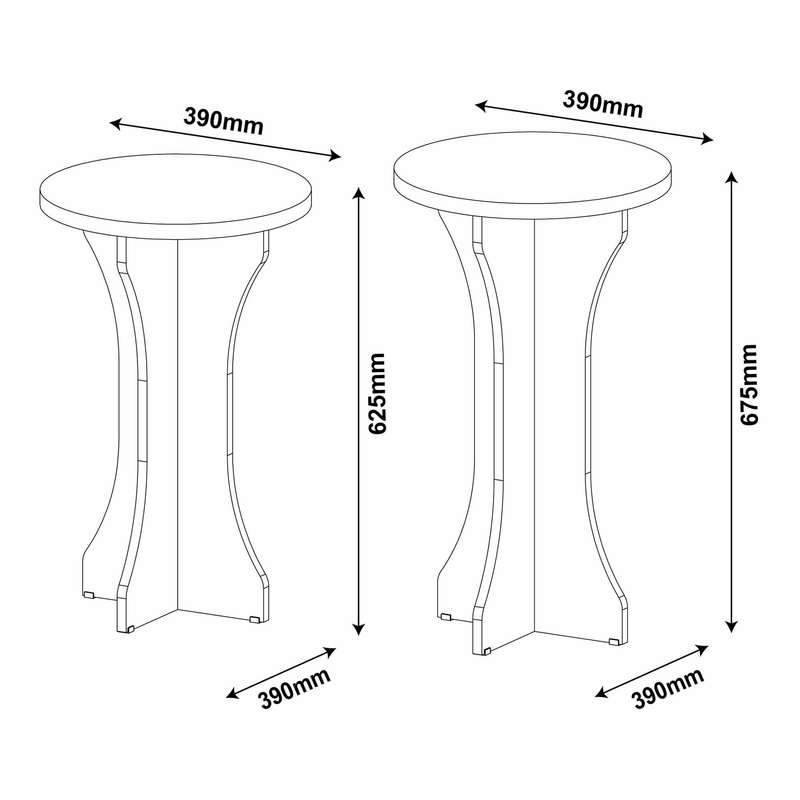 Luck End Tables Off-White