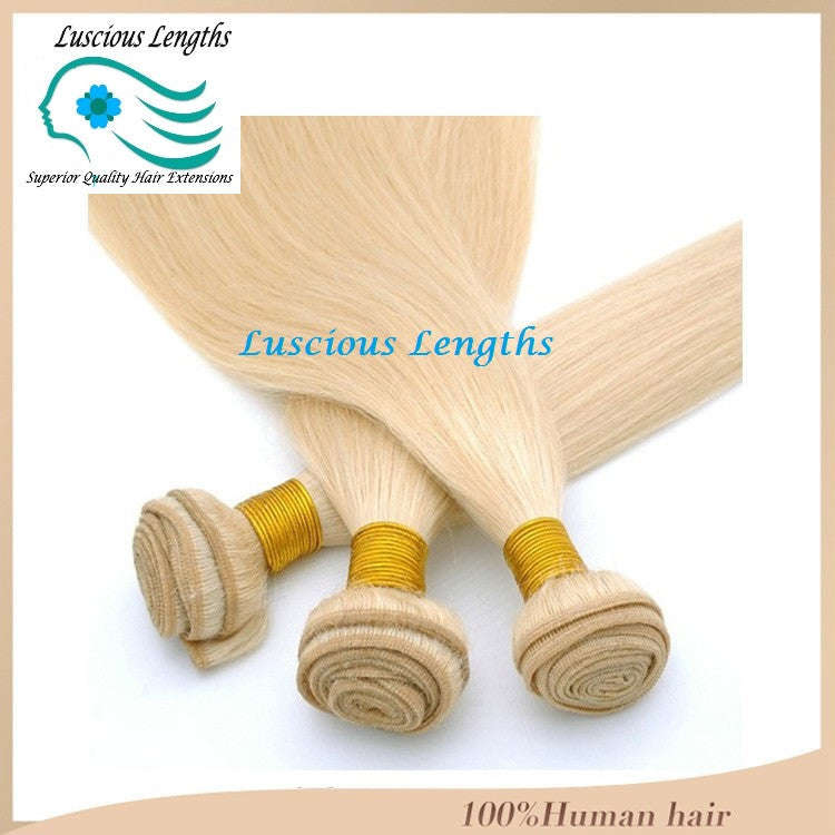 Hair extensions - 3 pack (300g) Weave, 6A grade 100% Human Remy Brazilian hair light colours - 22'