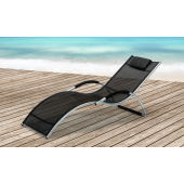 Alluminium & Textilene Sun Lounger - Set of 2