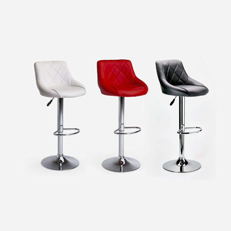 Amber Quilted PU Bar Chair - Black
