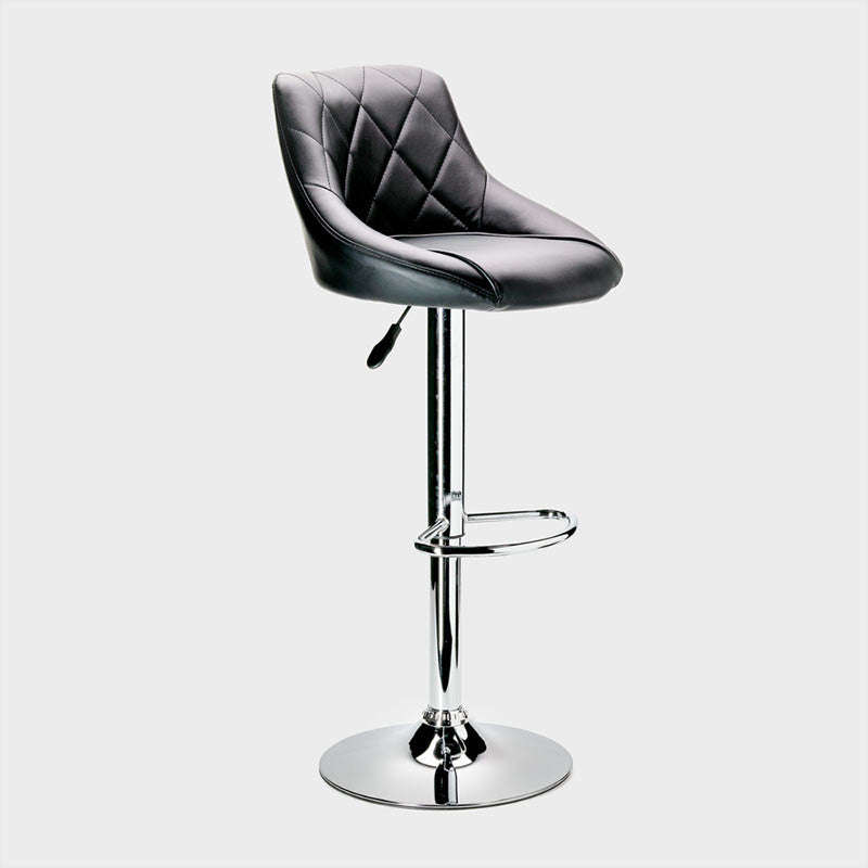 Amber Quilted PU Bar Chair - Black